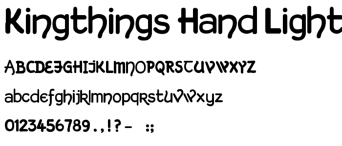 Kingthings Hand Light font